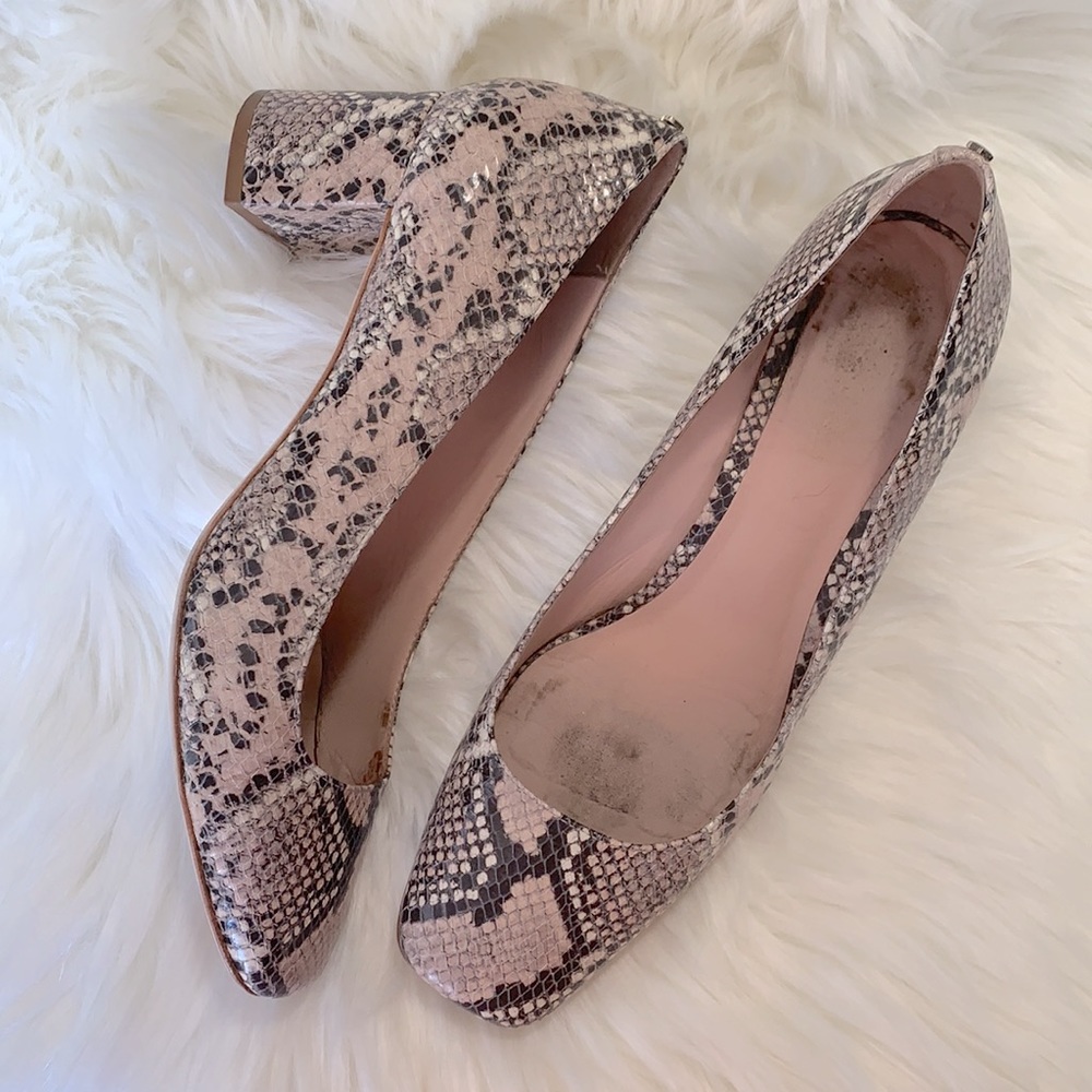 🖤 kate spade | Kylah Snakeskin Block Heel